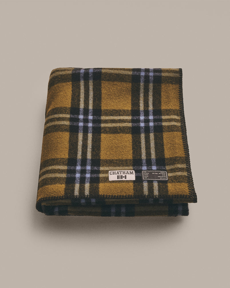 Green and Blue Plaid Blanket