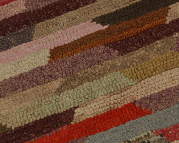 Hooked Geometric Square Rug