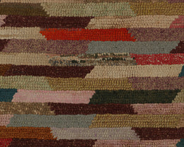 Hooked Geometric Square Rug