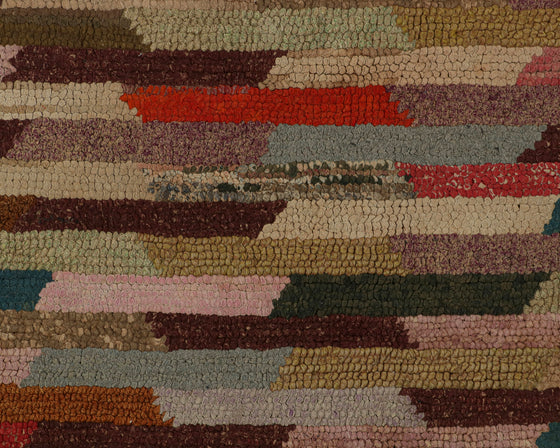 Hooked Geometric Square Rug