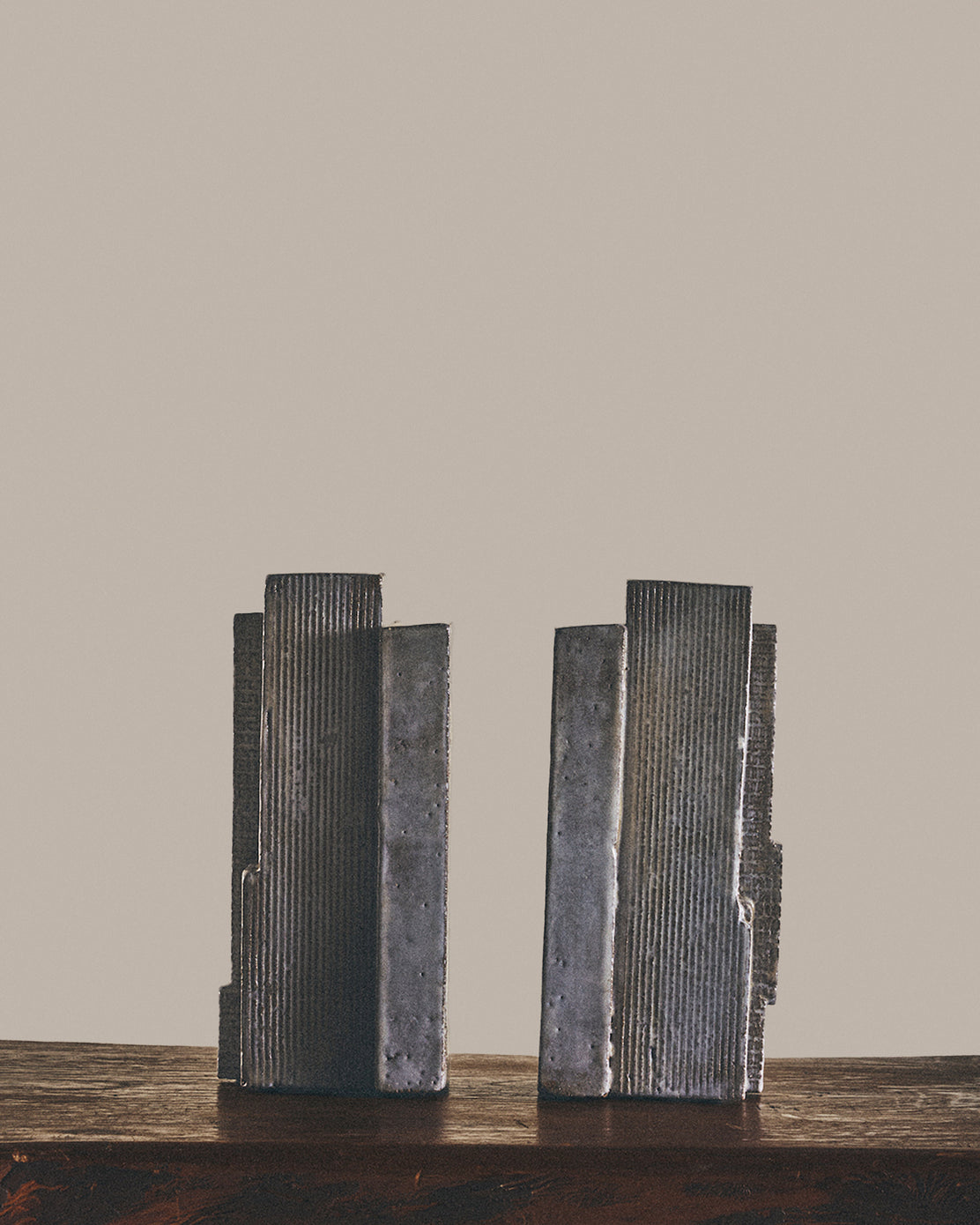Ivory Block Bookends