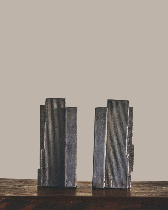 Ivory Block Bookends