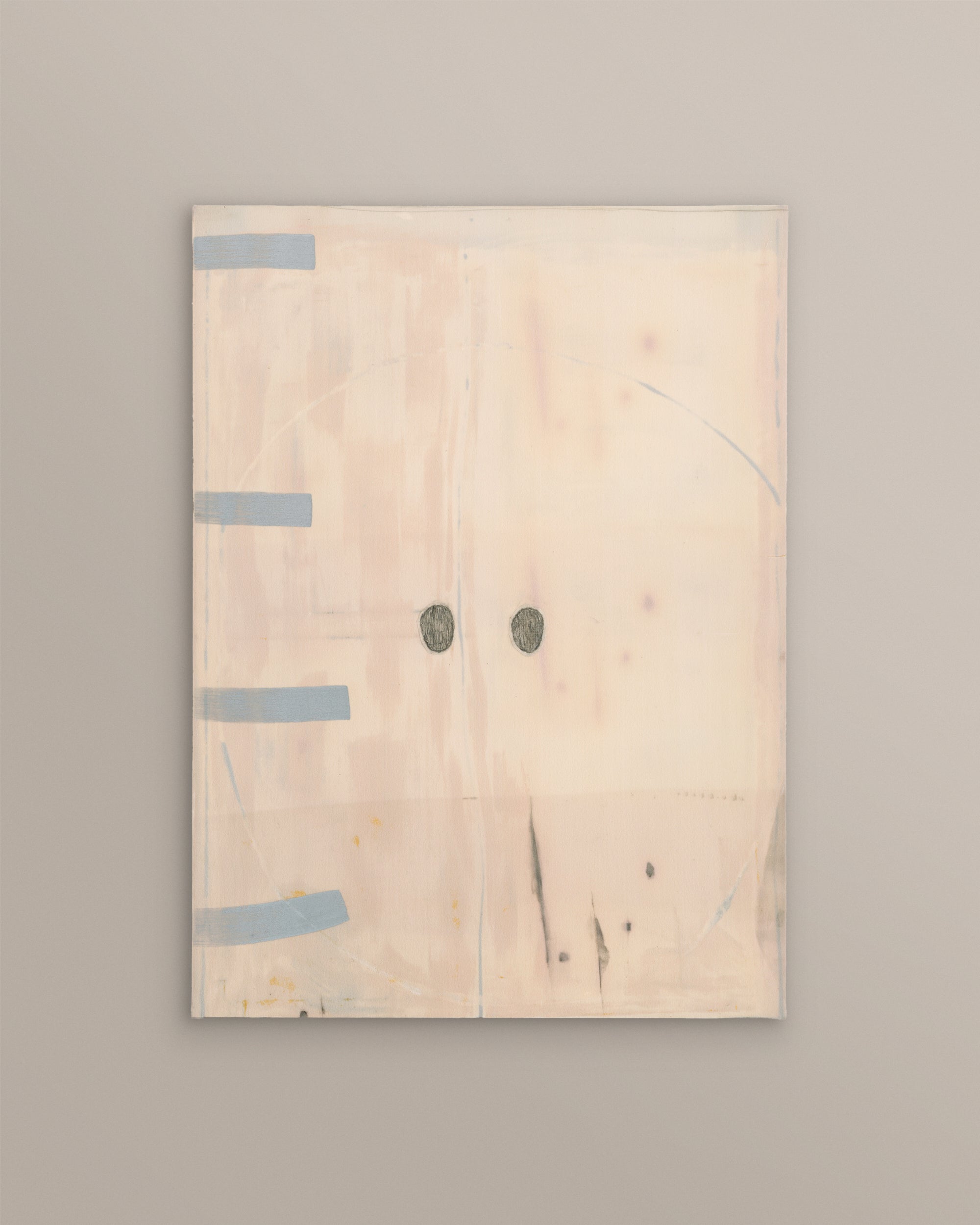 Abstract painting on a beige background