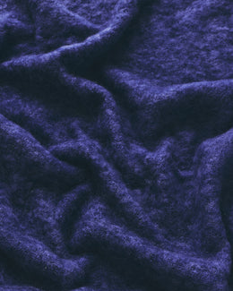 King Mohair Blanket in Bright Blue and Dark Blue
