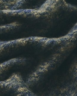 King Mohair Blanket in Dark Blue and Green