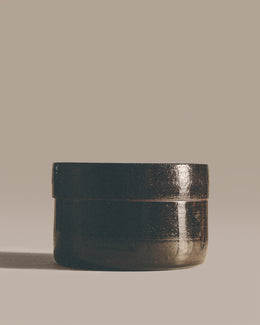 Quarters_LargeWideJar_UmberTenmoku_UmberTenmoku_Front