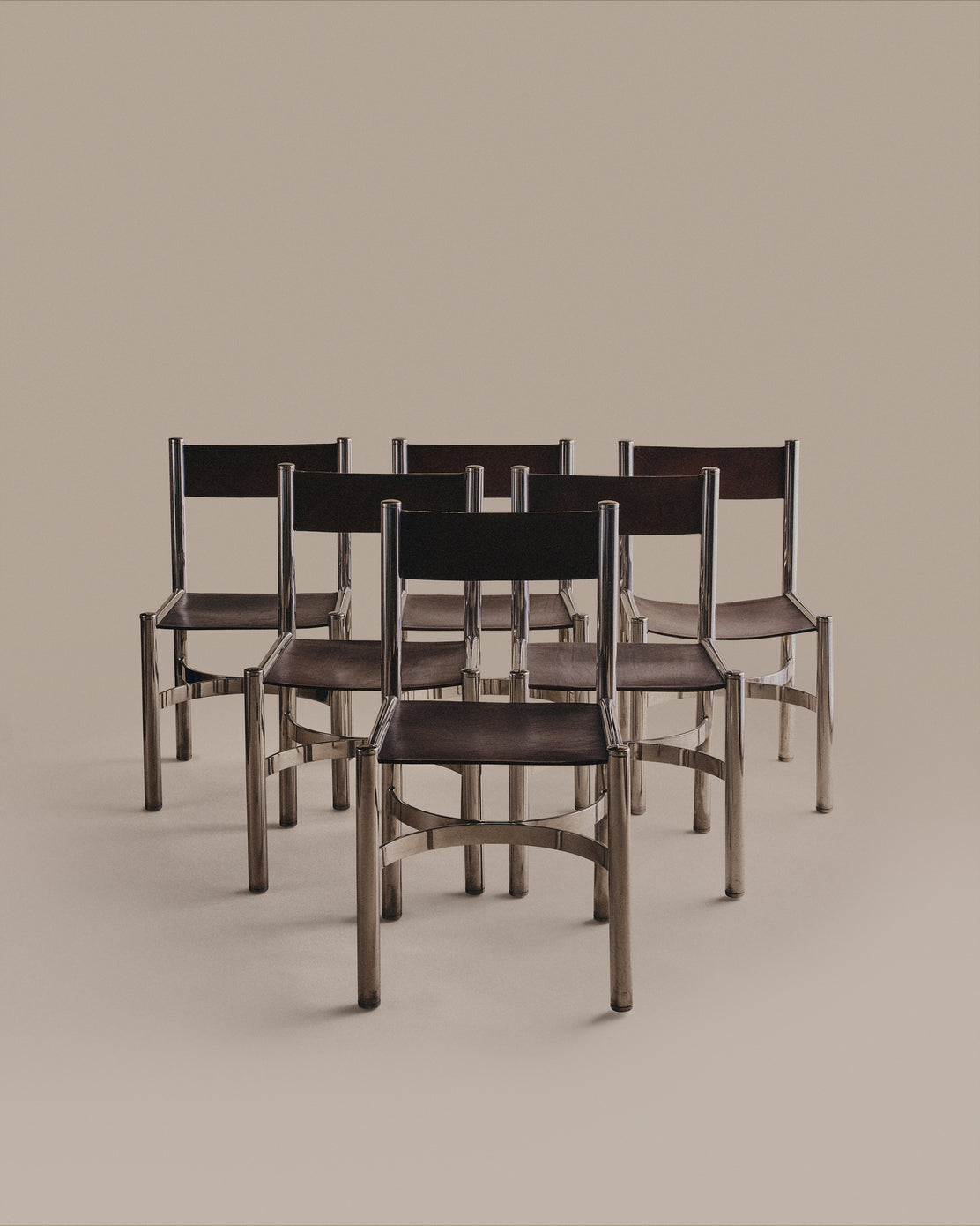 Leather and Metal Chairs