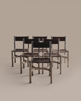 Leather and Metal Chairs
