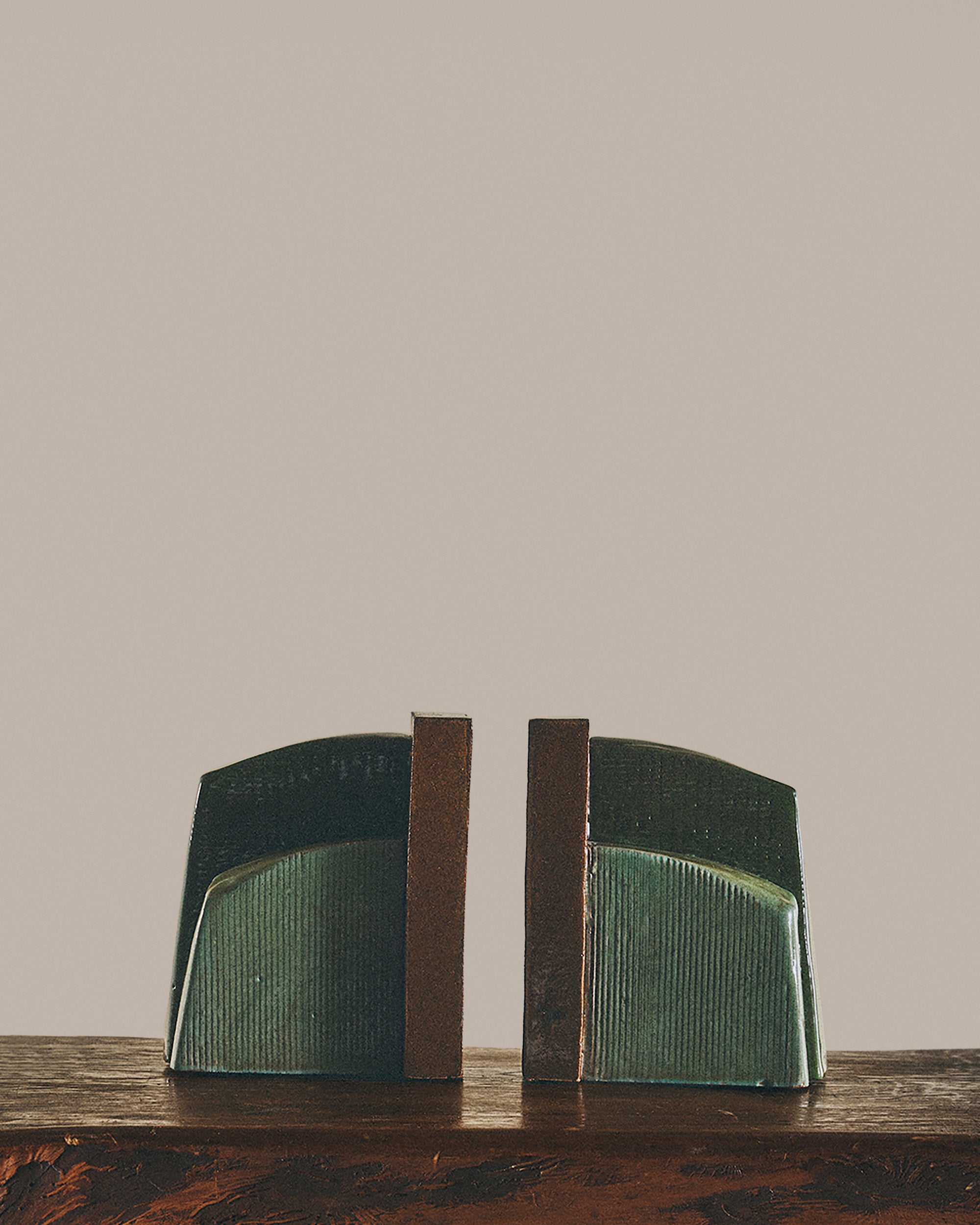 Mint Textured Bookends