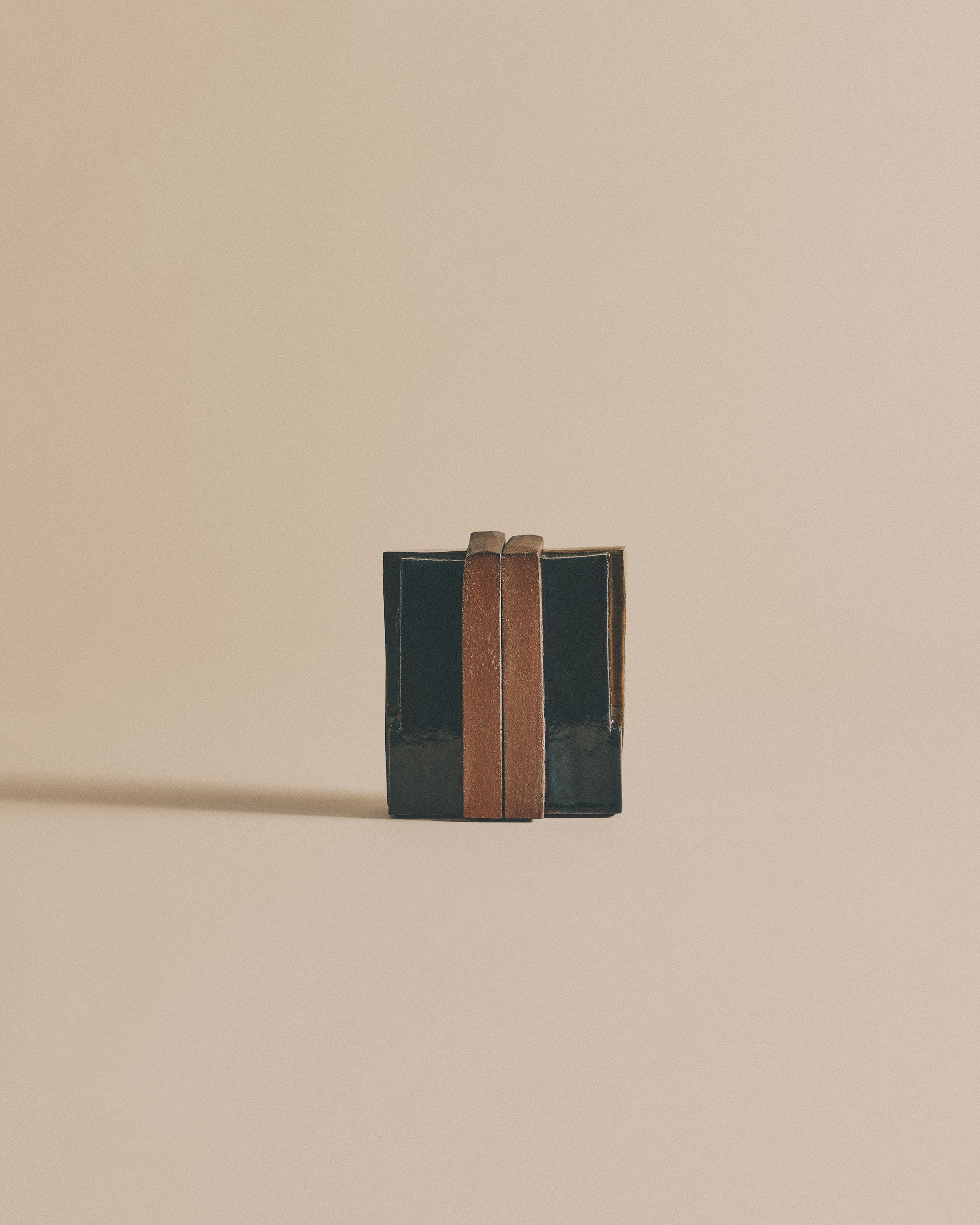 Navy Turmeric & Green Slab Bookends