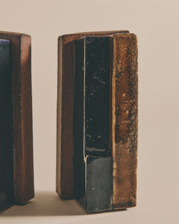 Navy Turmeric & Green Slab Bookends