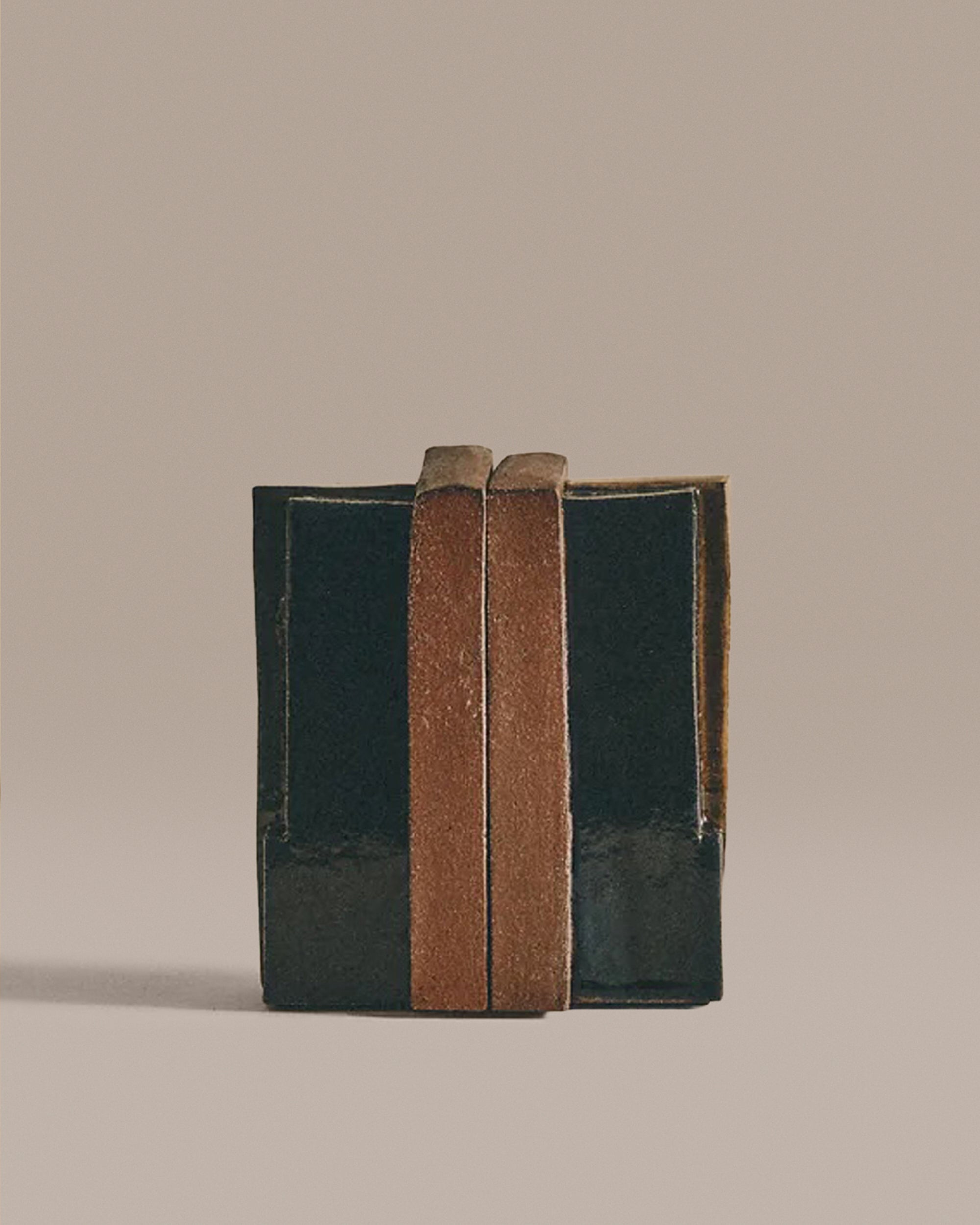 Navy Turmeric & Green Slab Bookends