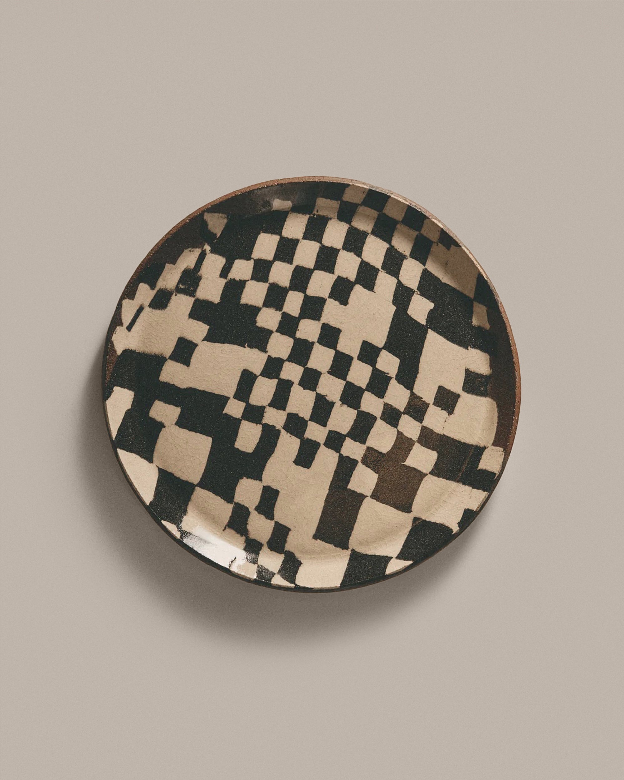 Black and White Nerikomi Plate