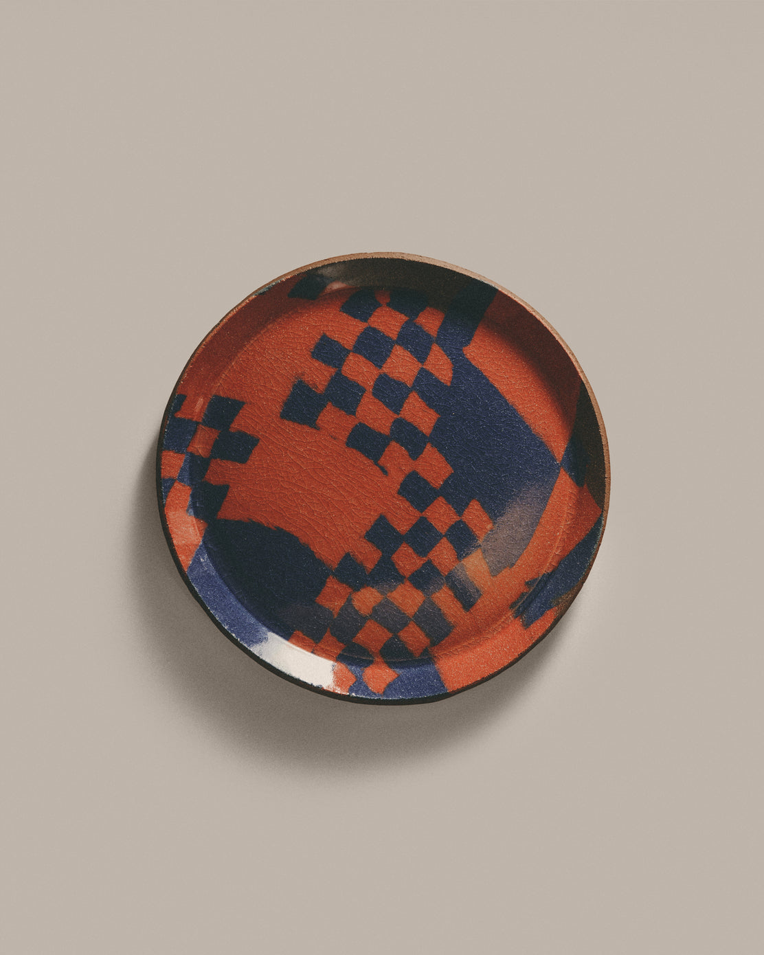 Blue and Red Nerikomi Plate