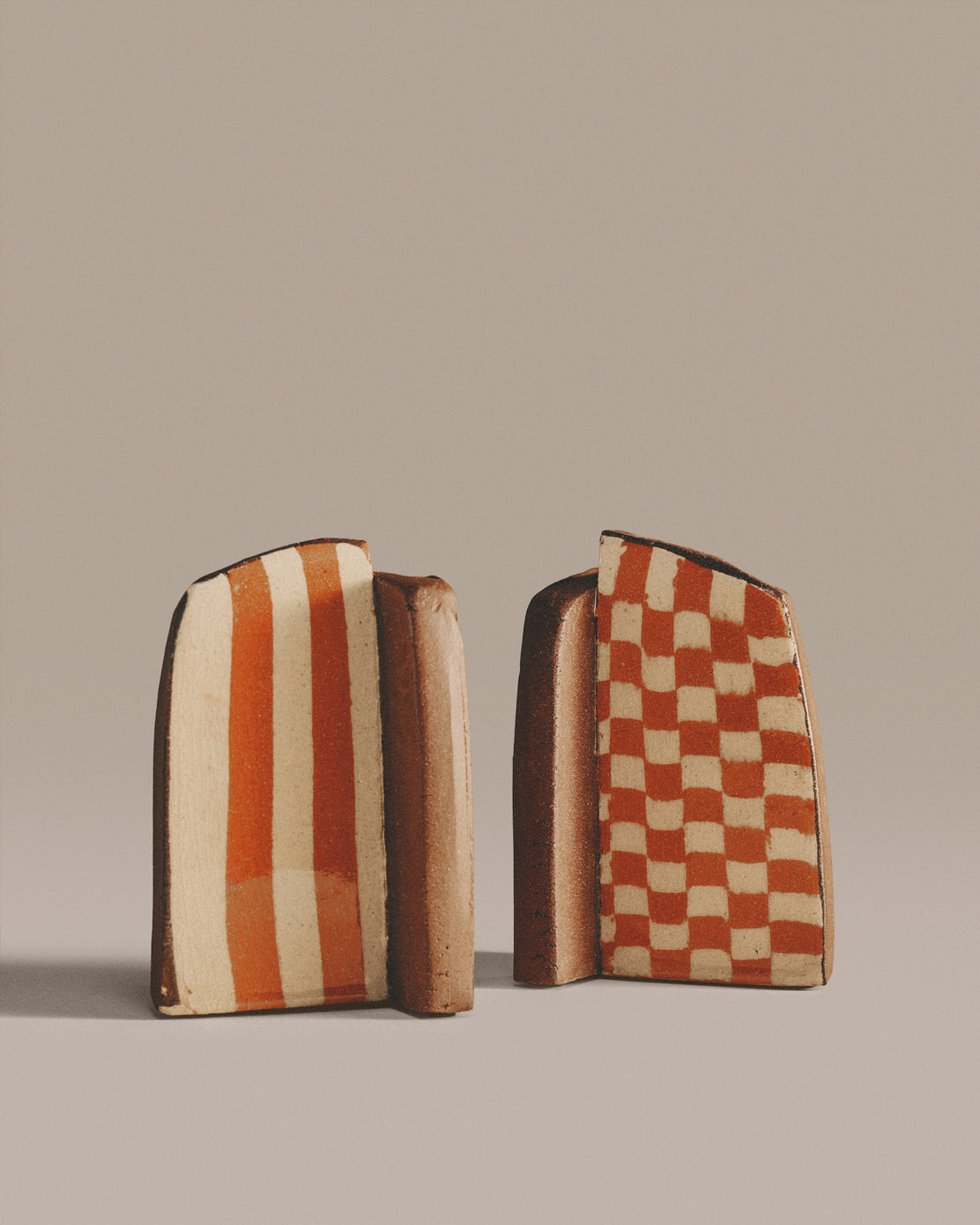 Persimmon and Cream Bookends