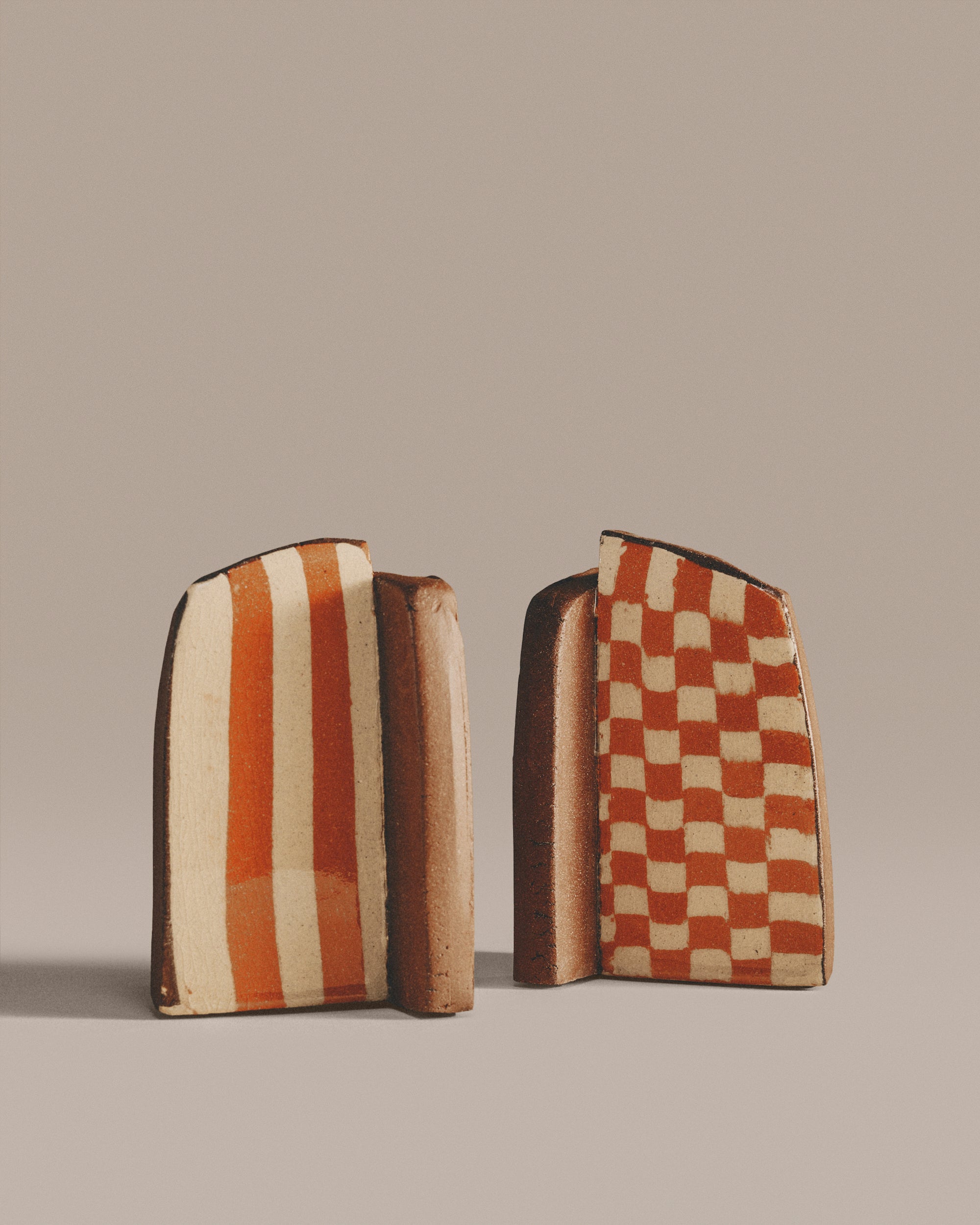 Persimmon and Cream Bookends