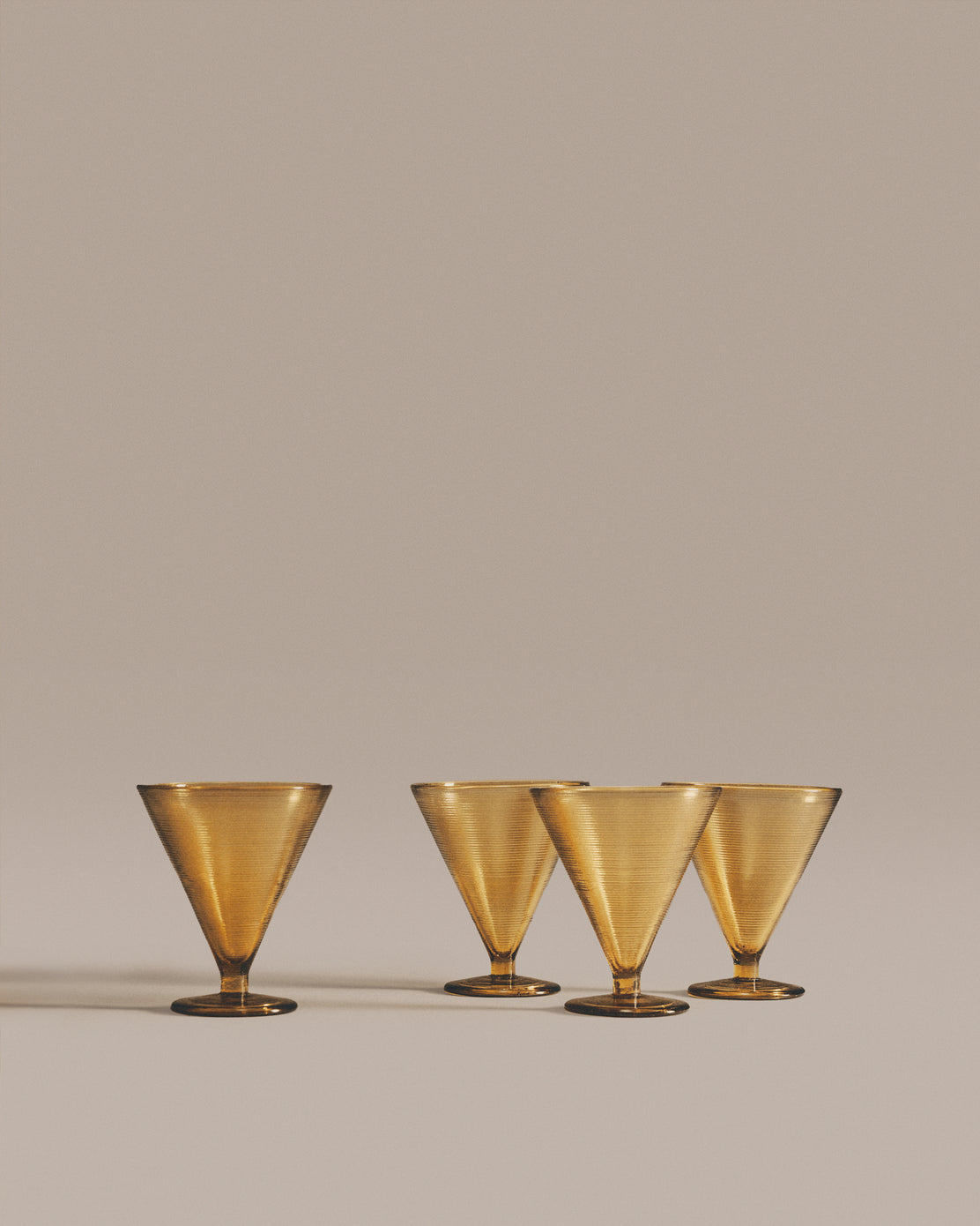 Ribbed Dessert Glasses