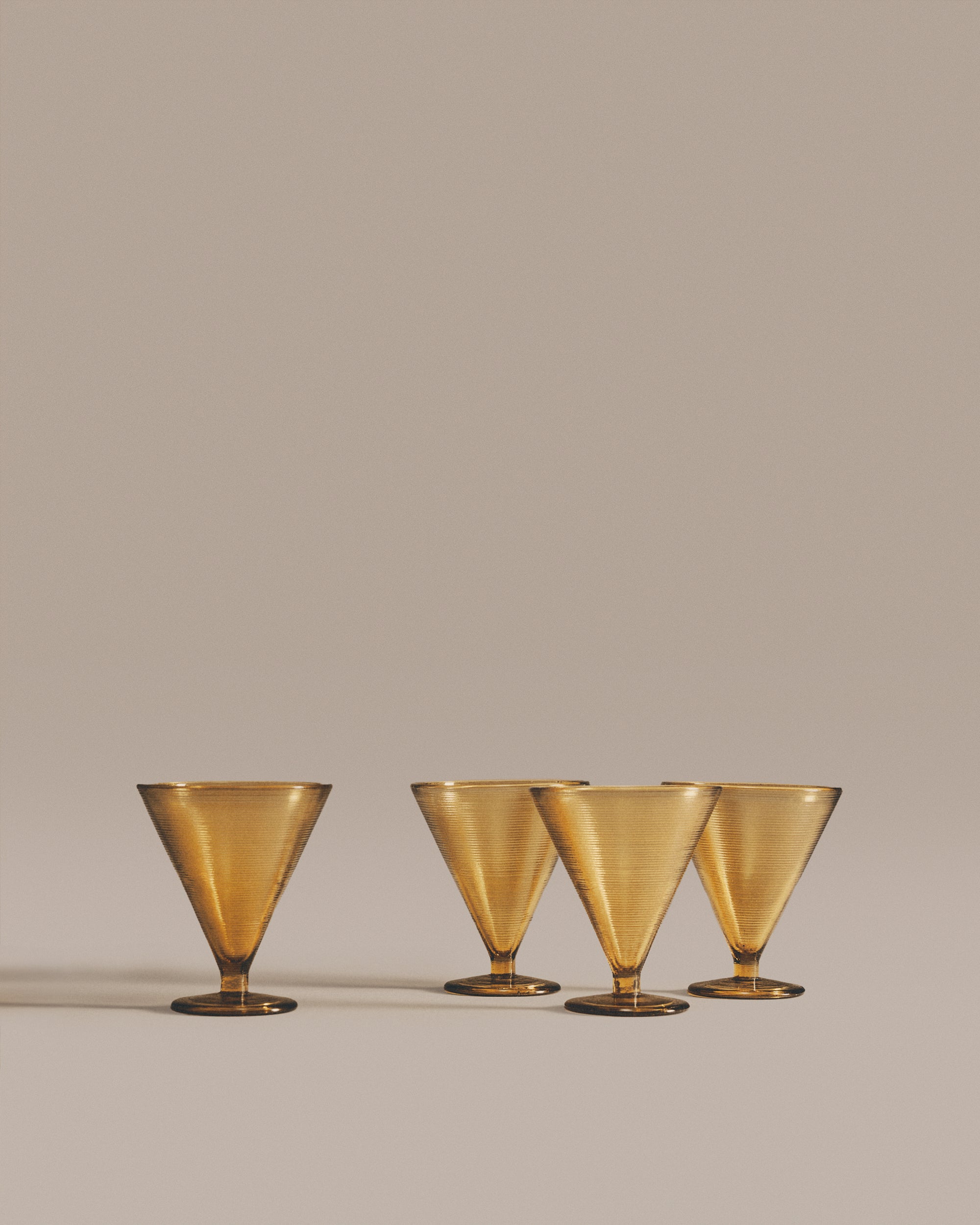 Ribbed Dessert Glasses