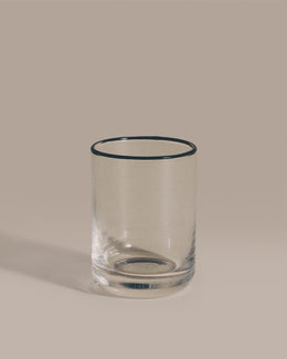 SR Bubble Glass Black Rim, Drinking Low