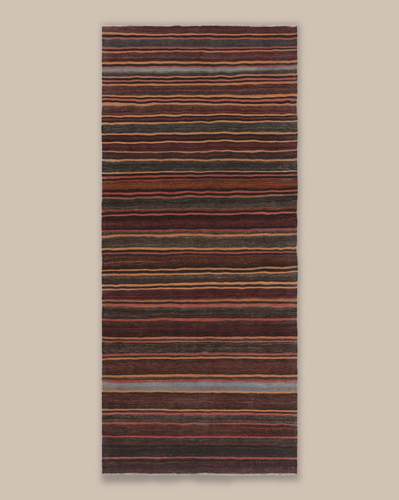 Shahsavan Red and Brown Stripe Runner