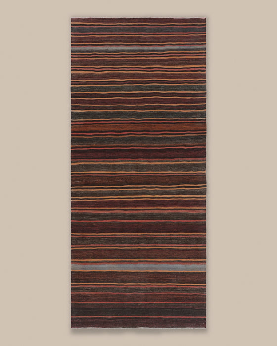 Shahsavan Red and Brown Stripe Runner