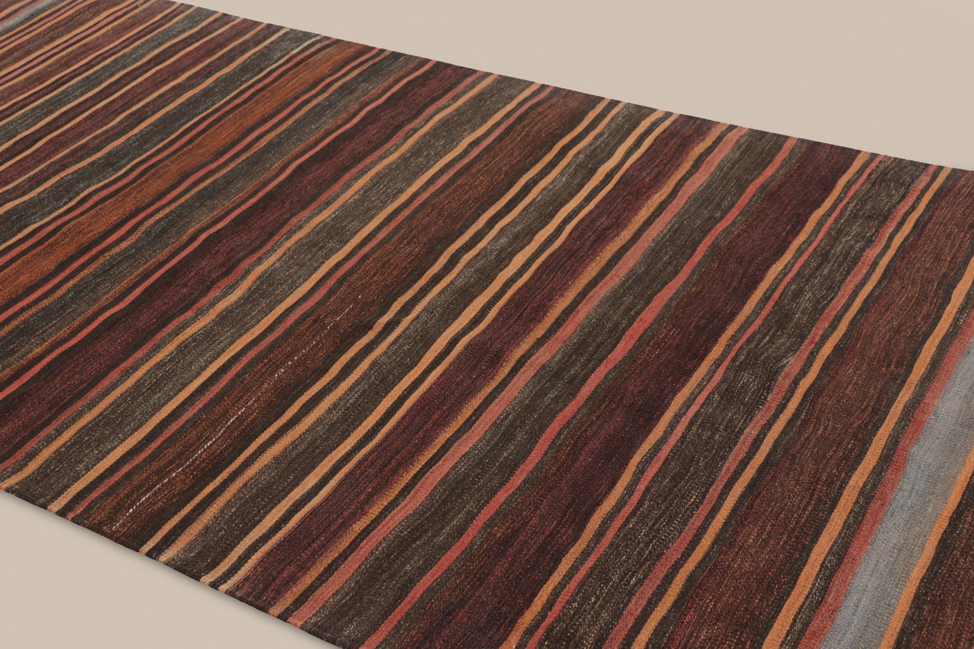 Shahsavan Red and Brown Stripe Runner
