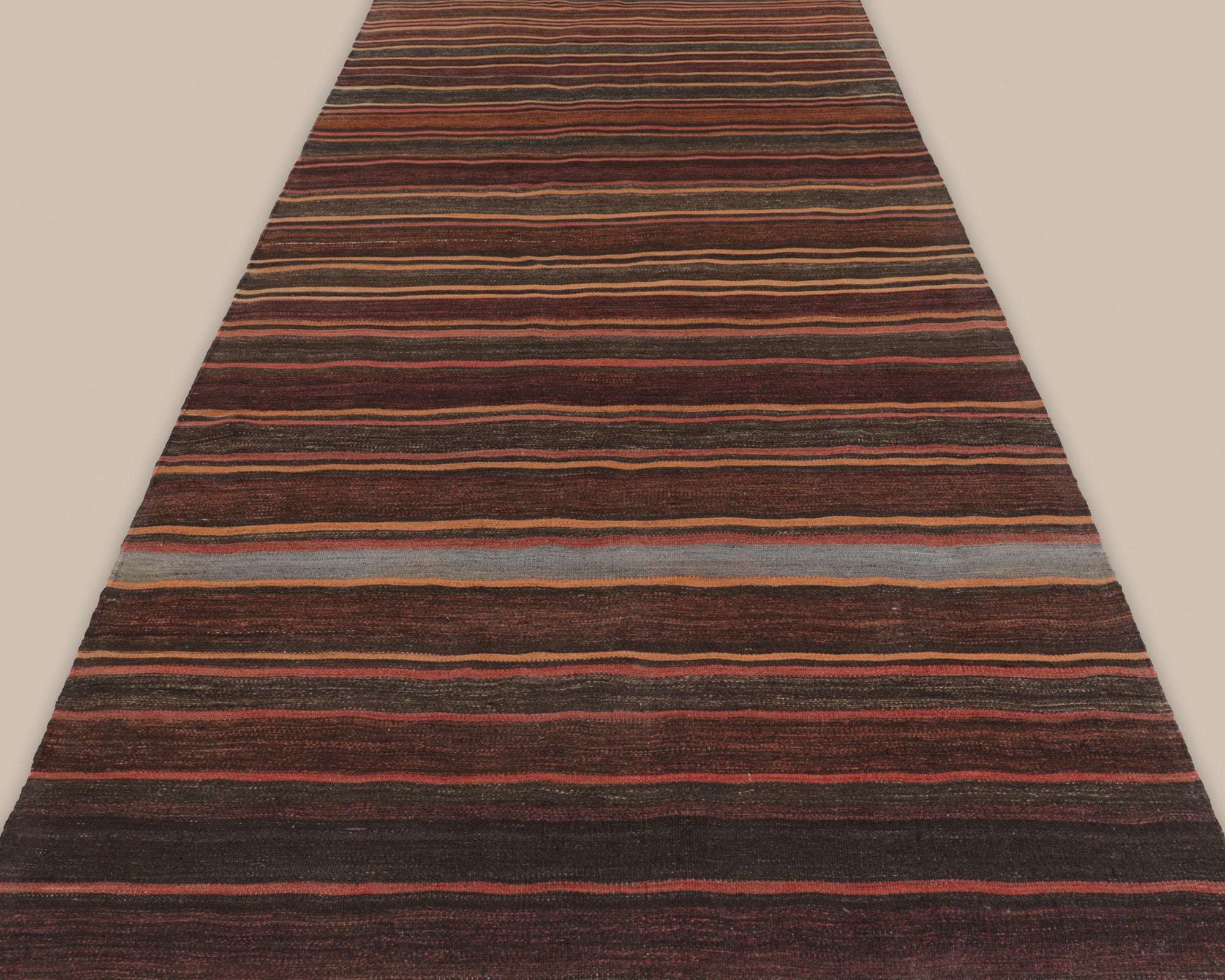 Shahsavan Red and Brown Stripe Runner