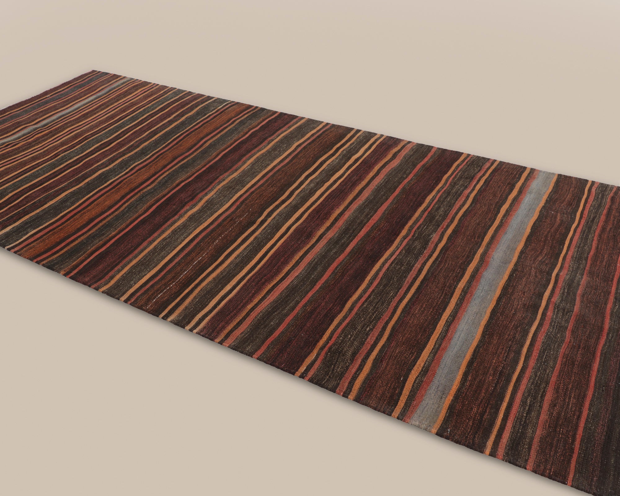 Shahsavan Red and Brown Stripe Runner