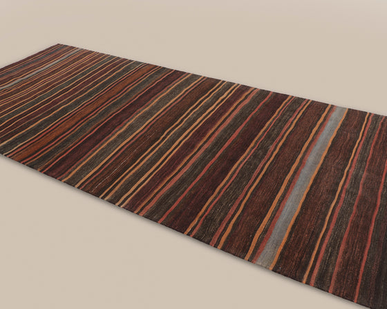 Shahsavan Red and Brown Stripe Runner