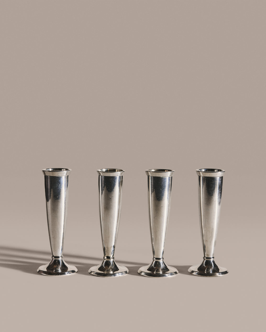Silver Bud Vases