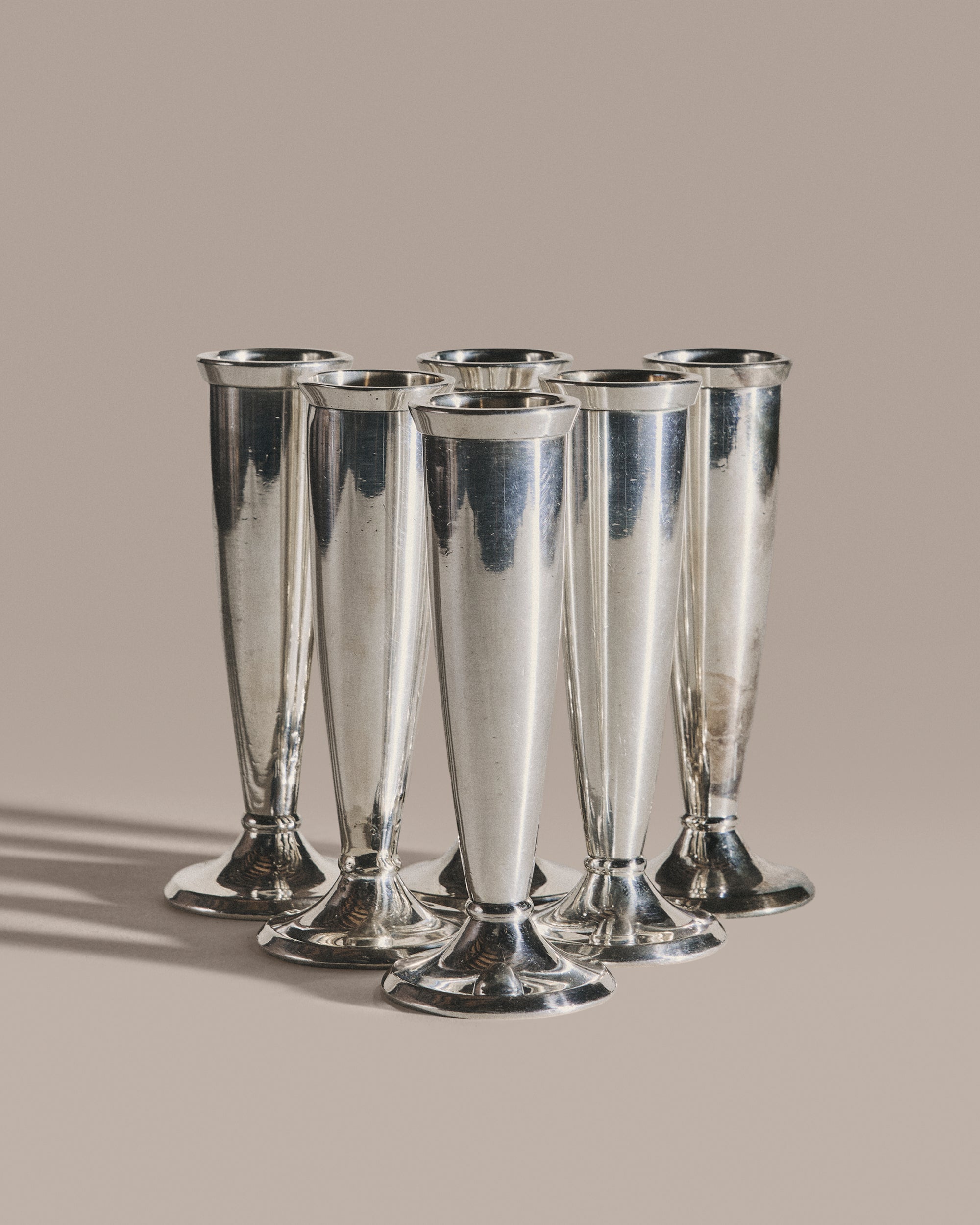 Silver Bud Vases