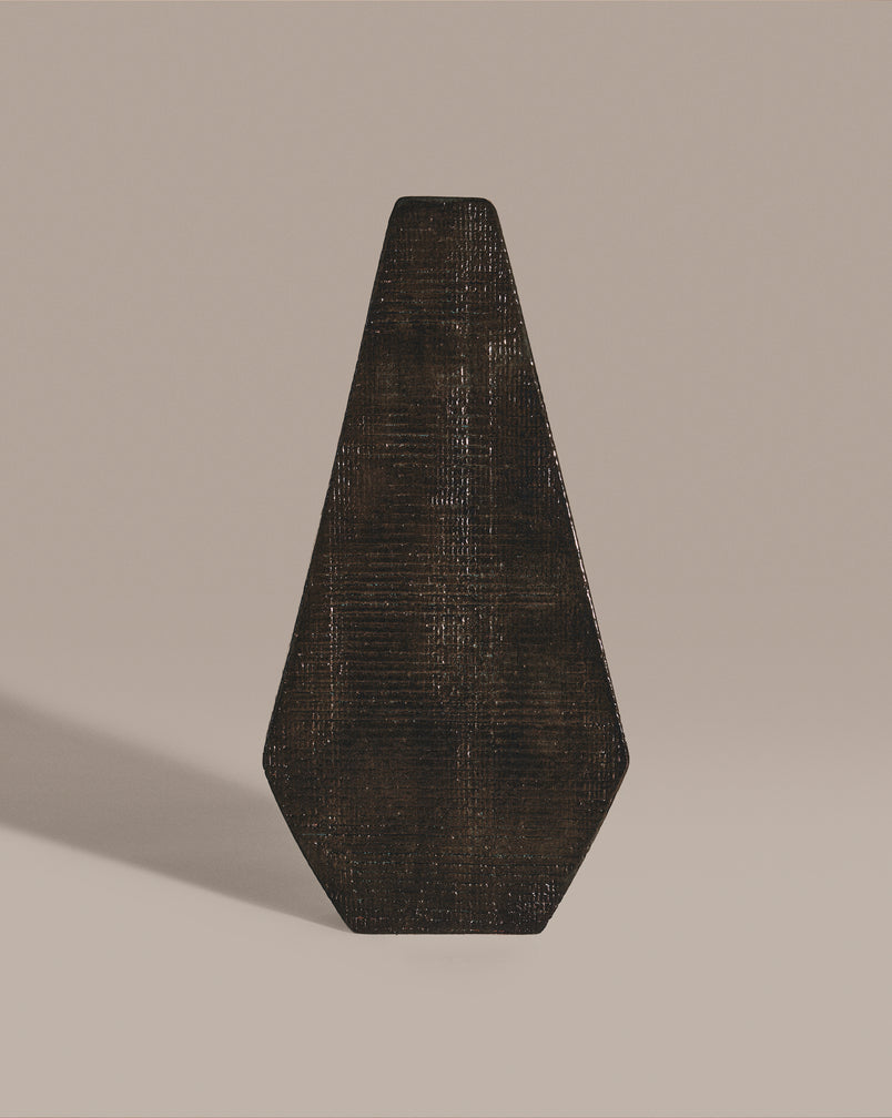 Textured Hexagonal Vase