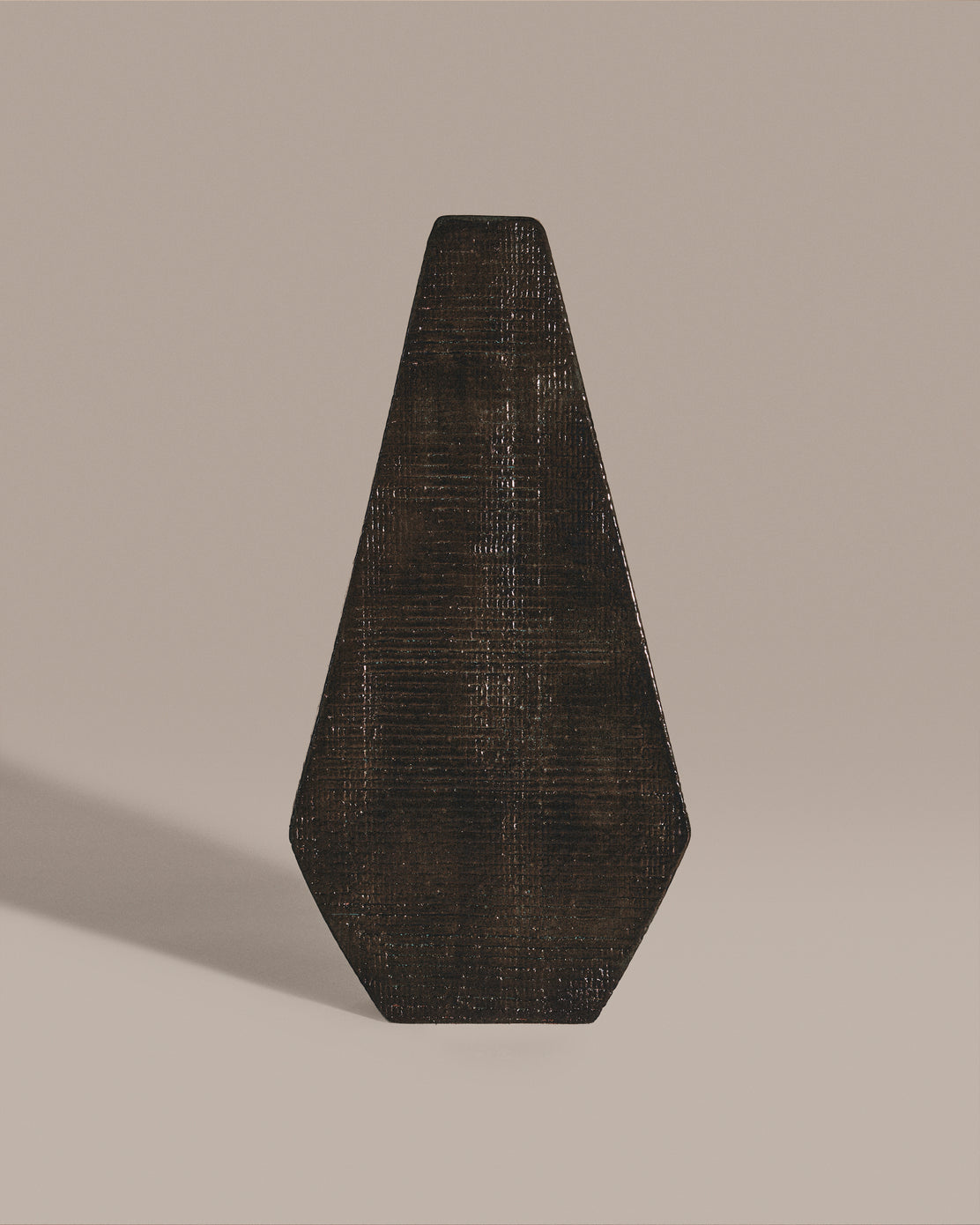 Textured Hexagonal Vase