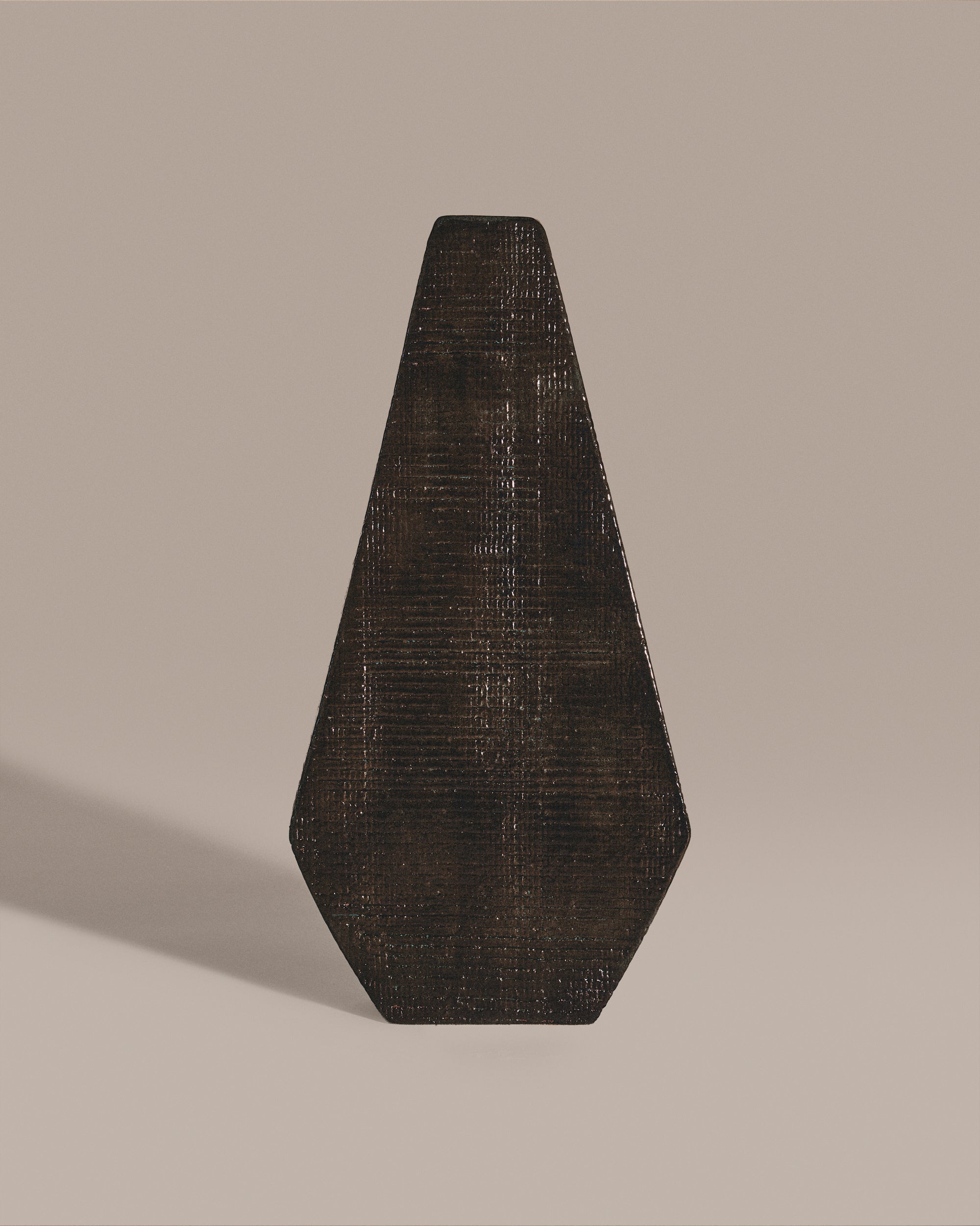 Textured Hexagonal Vase