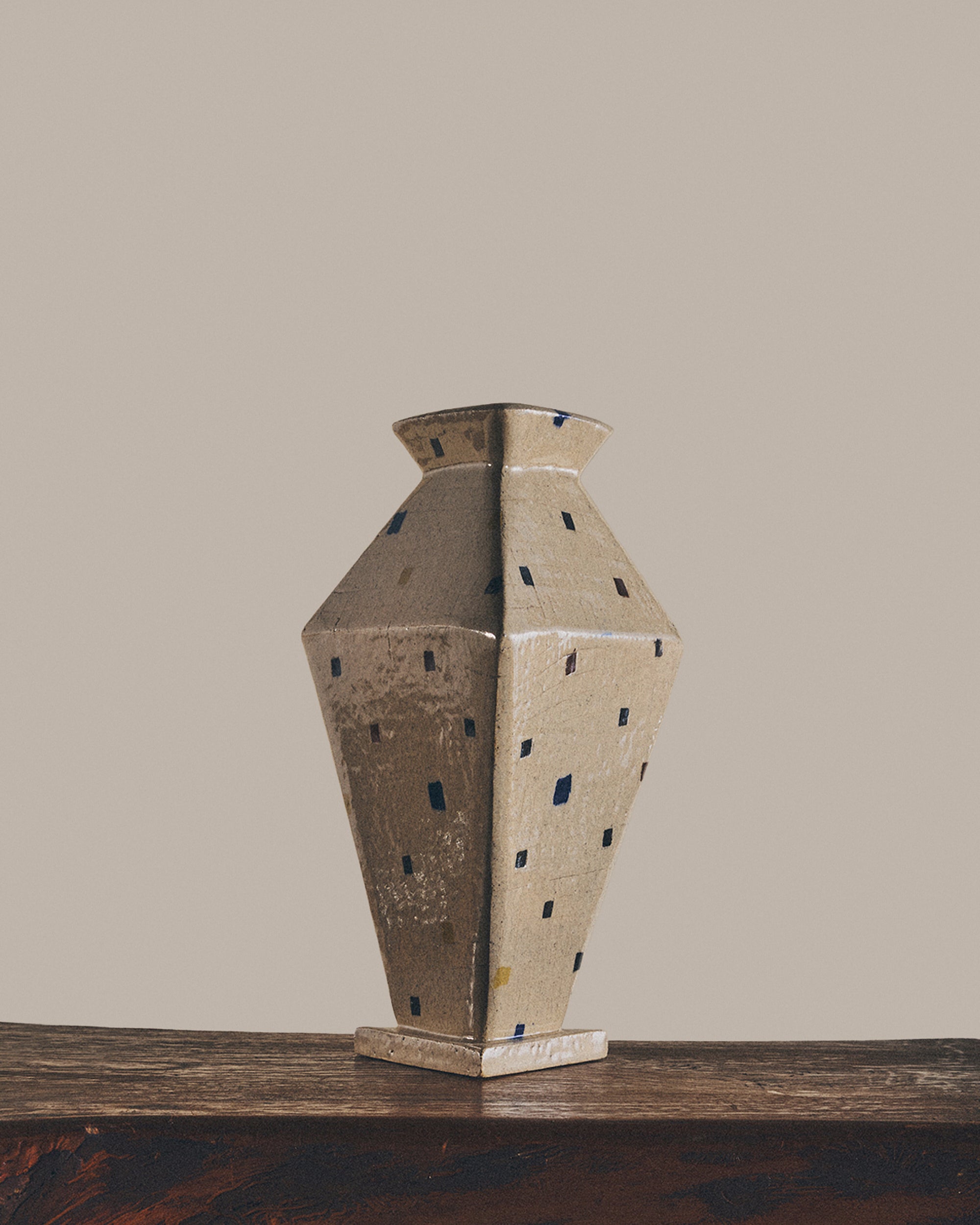 Triangular Ivory Vase
