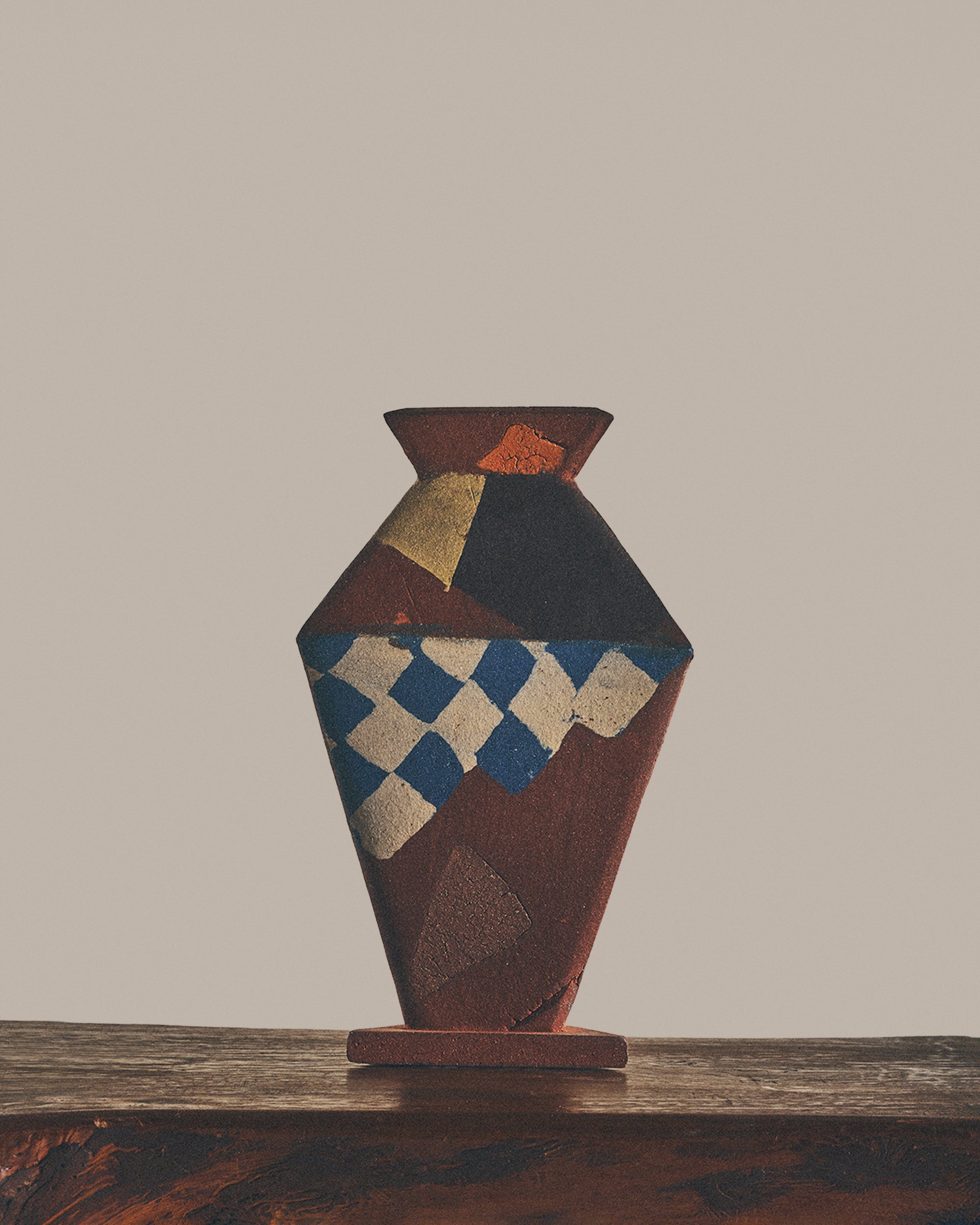Triangular Nerikomi Vase