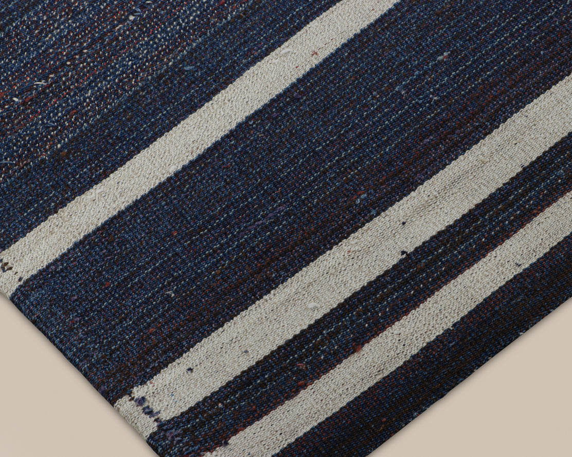 Turkish Navy Stripe Kilim