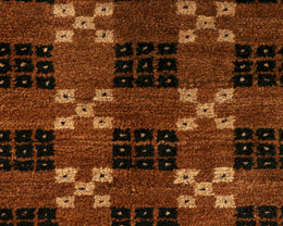 Turkish Beige and Black Geometric Rug