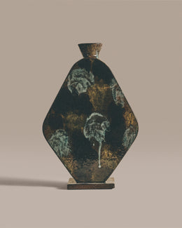 Vertical Abstract Floral Rounded Vase