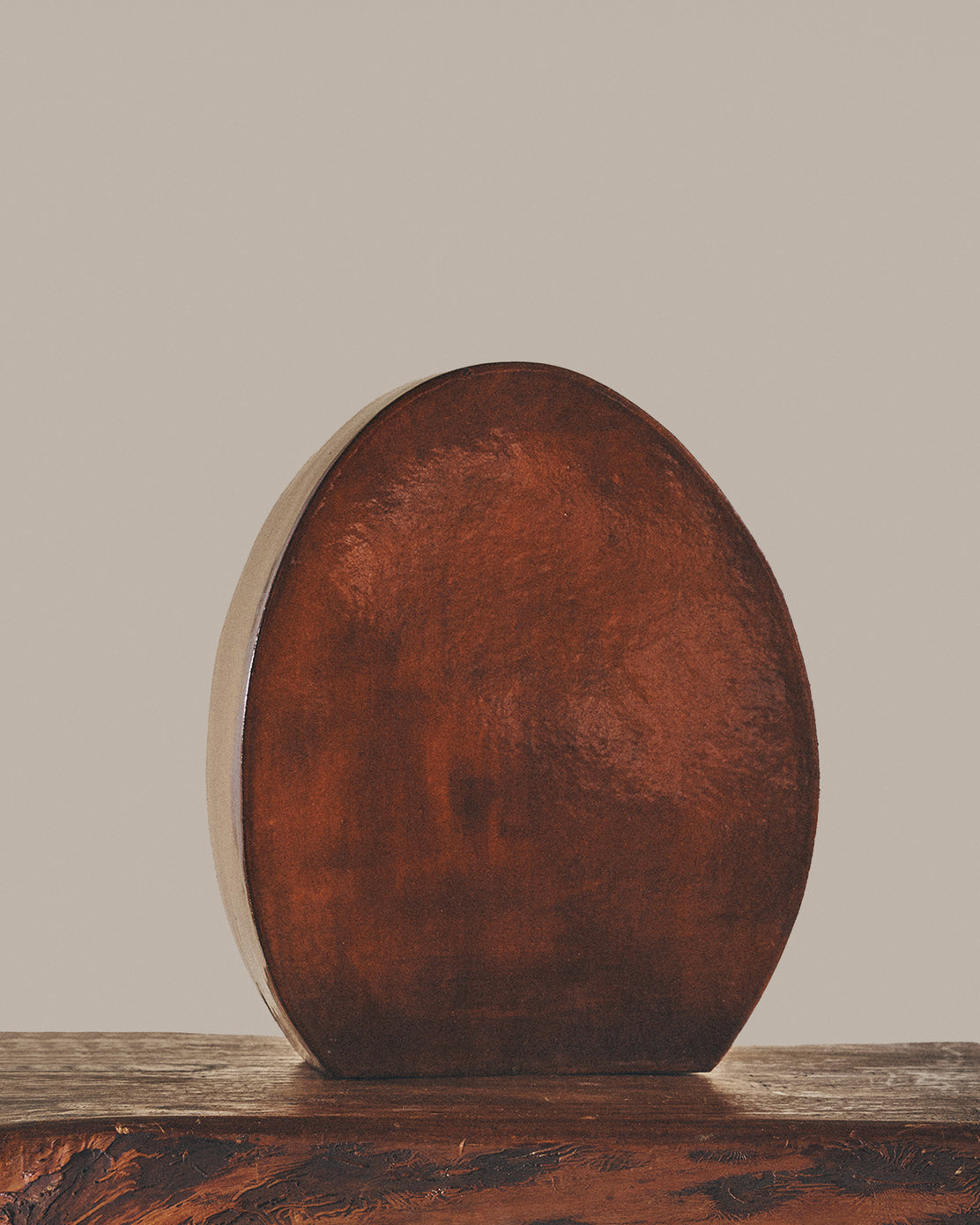 Vertical Ellipse Vase in Cinnamon
