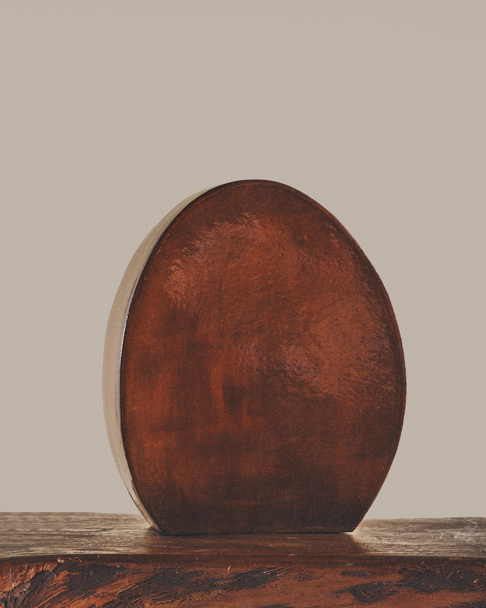 Vertical Ellipse Vase in Cinnamon