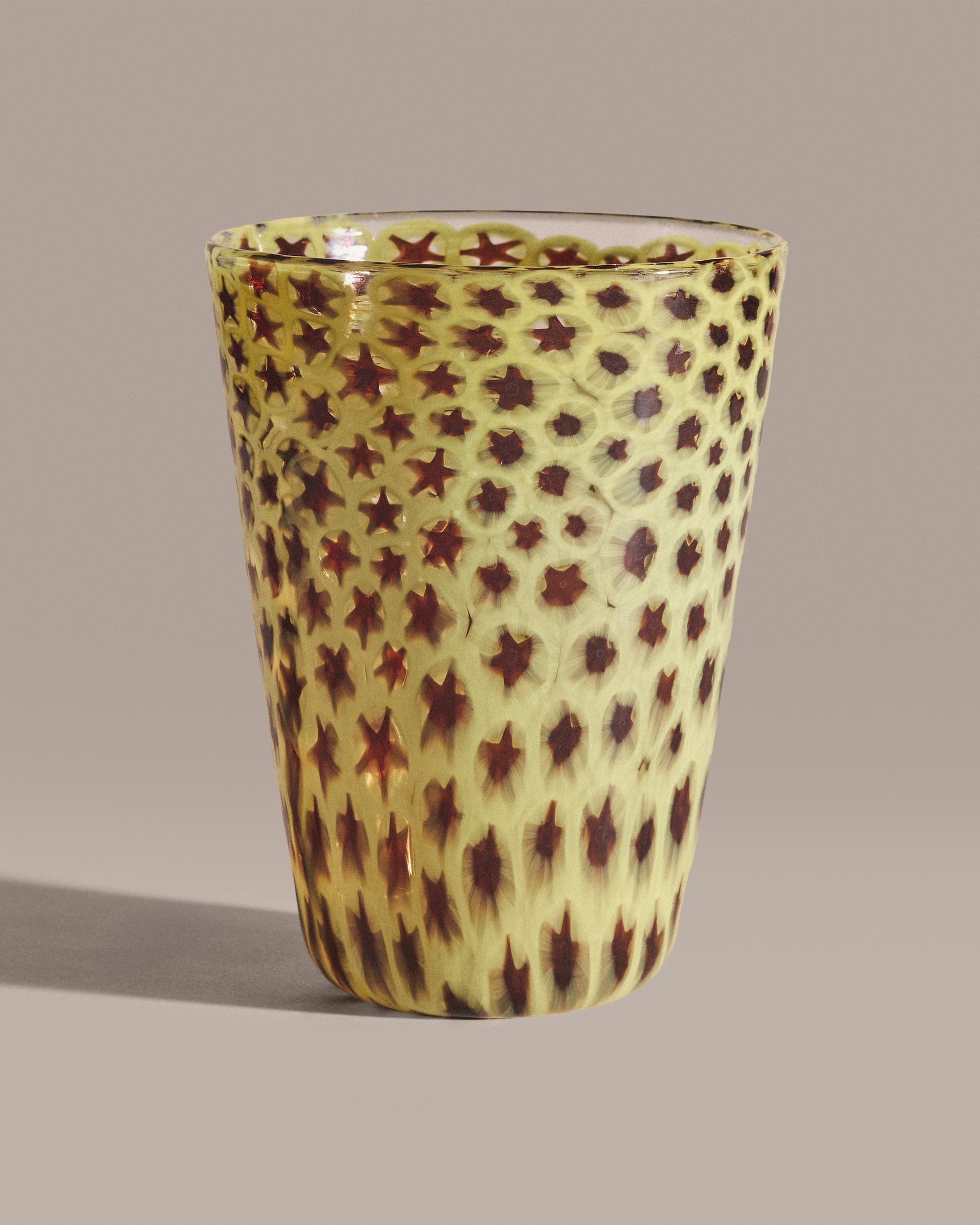 Yellow Murine Murano Vase