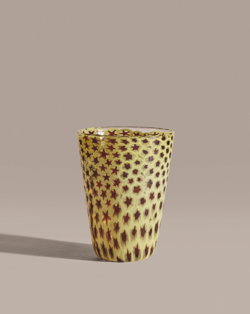 Yellow Murine Murano Vase