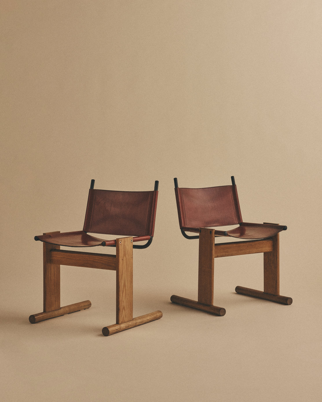 Leather Sled Chairs